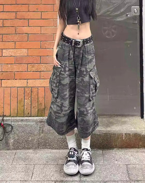 VILZSTUDIOS Camouflage Cargo Shorts for Young Shorts