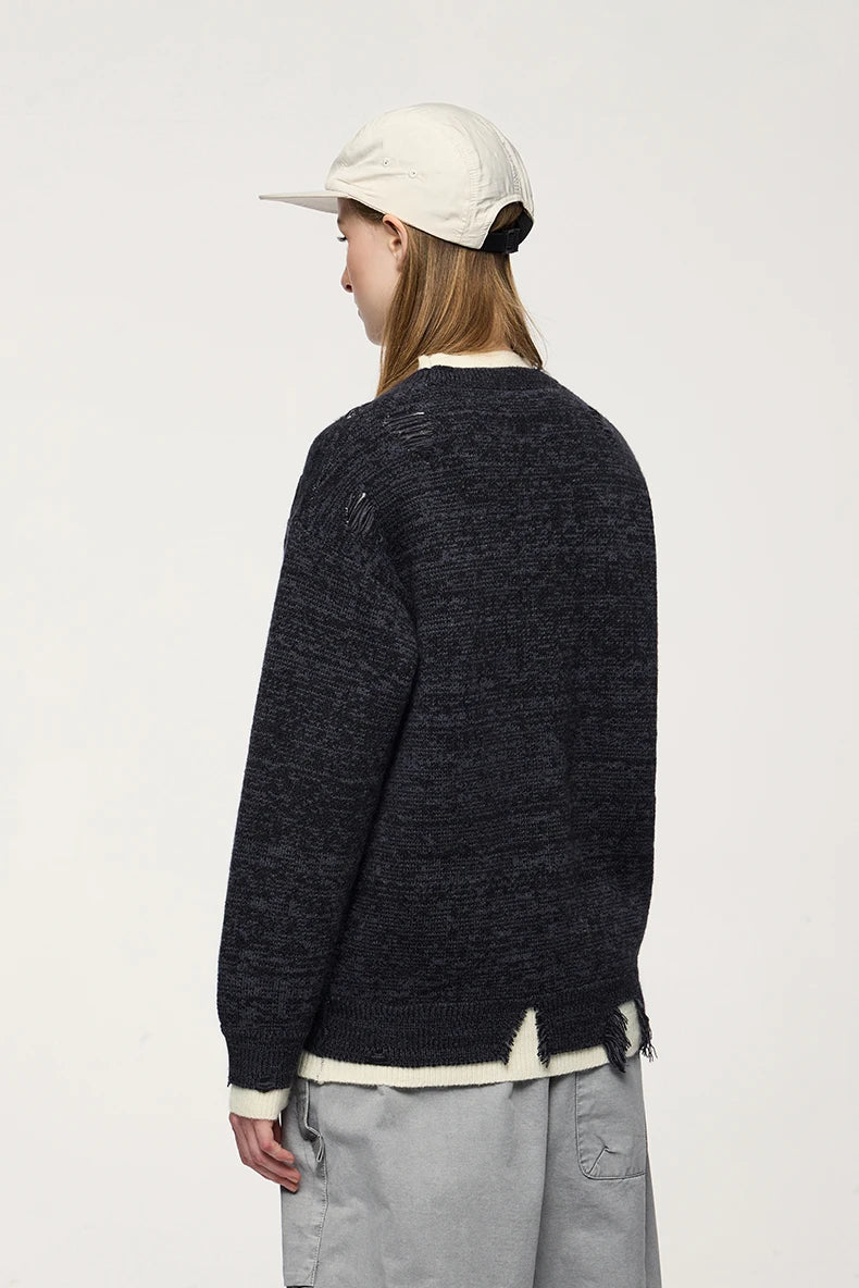 VILZSTUDIOS Cozy Double Layer Knit Sweater