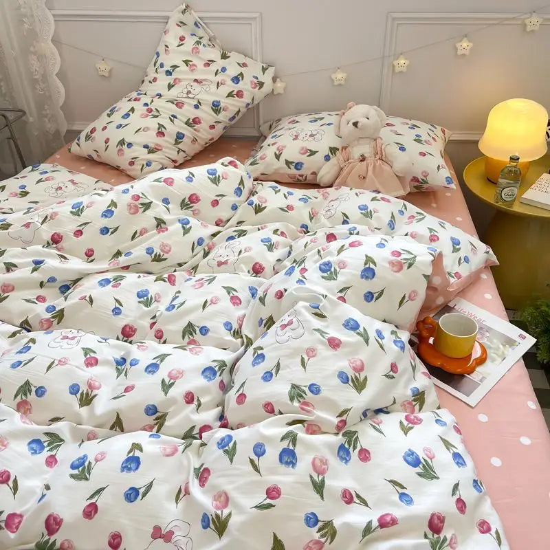 VILZSTUDIOS Vibrant Floral Duvet Bedding Set