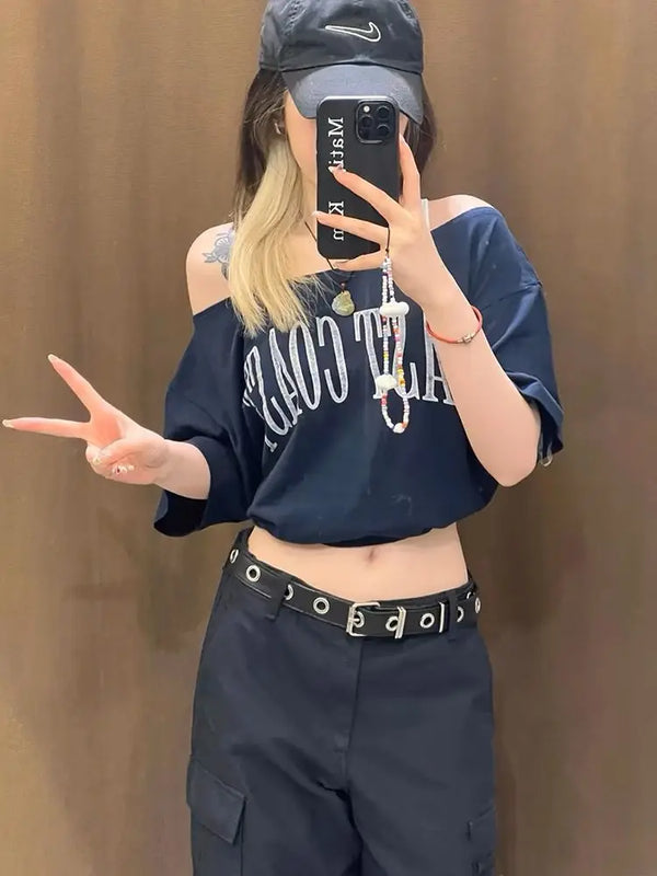 Elegantes Oversize-Crop-Top im koreanischen Chic