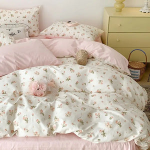 VILZSTUDIOS Soft Floral Duvet Bedding Set