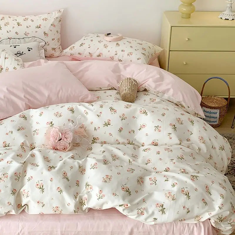 VILZSTUDIOS Soft Floral Duvet Bedding Set