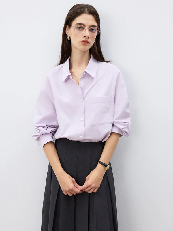 Blocked Shawl Casual Shirt