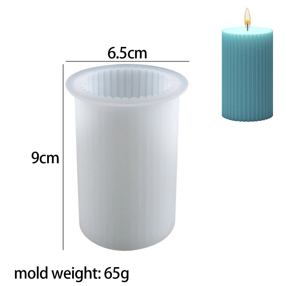 VILZSTUDIOS Handmade Striped Silicone Candle Soap Mold