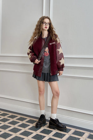 VILZSTUDIOS Sparkling Retro Baseball Jacket