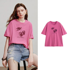 VILZSTUDIOS Cherry Printed Summer T-Shirt