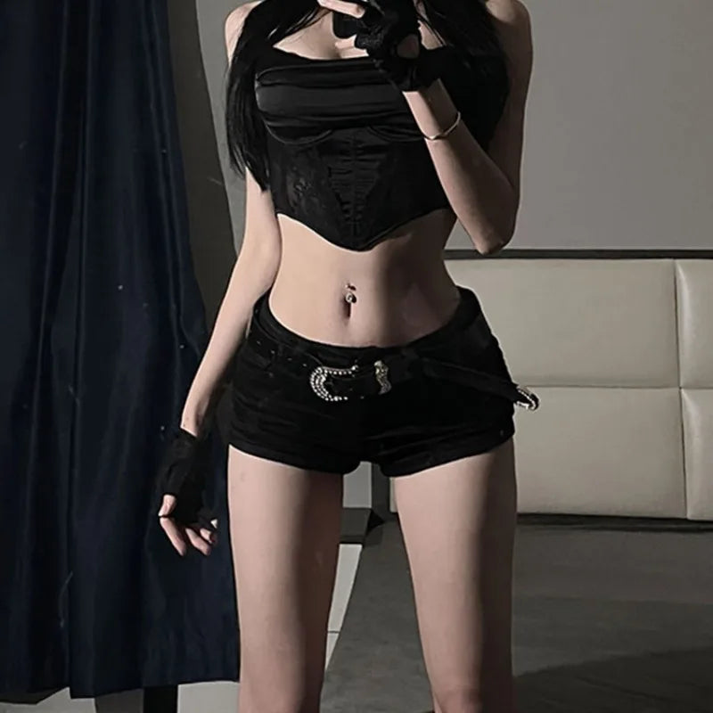 VILZSTUDIOS Stylish Denim Mini Shorts