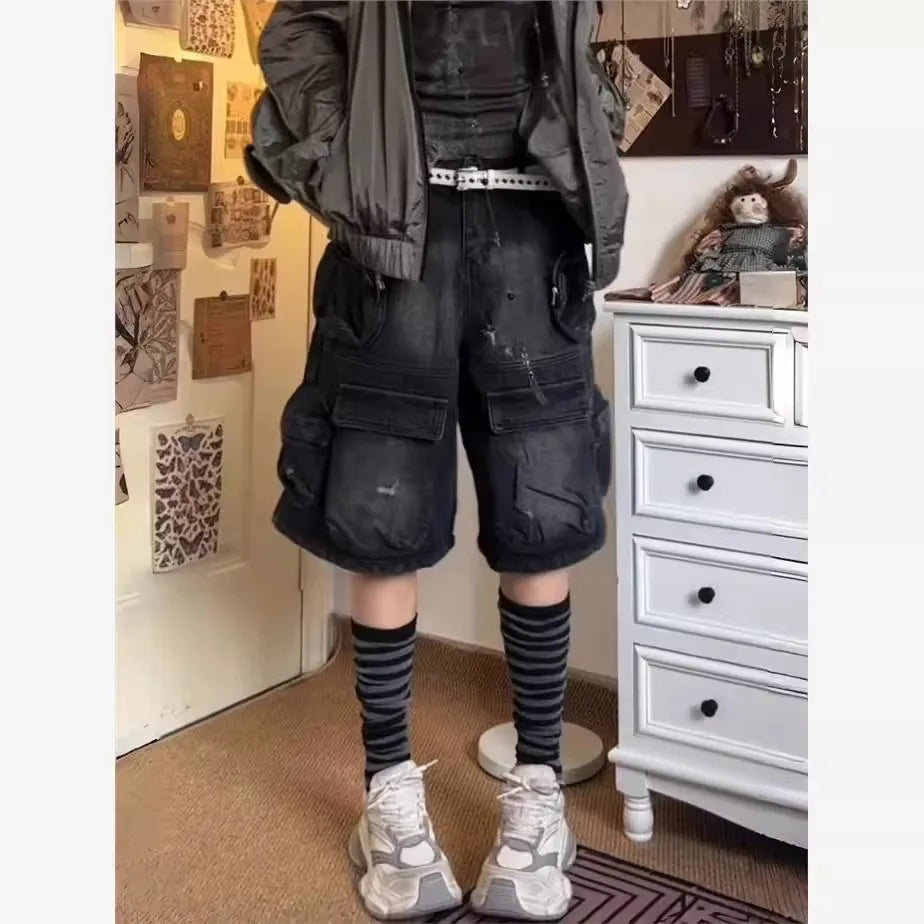 VILZSTUDIOS Trendy Loose Cargo Pants With Pants