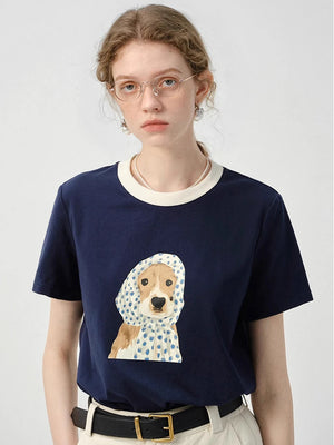 VILZSTUDIOS Graphic Cheerful Dog T-Shirt
