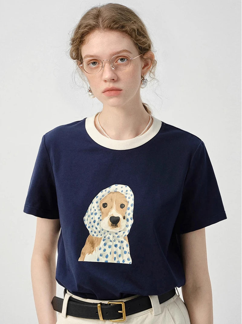 VILZSTUDIOS Graphic Cheerful Dog T-Shirt