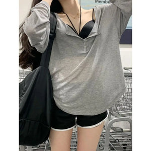 VILZSTUDIOS Korean Long Sleeve Buttoned Top