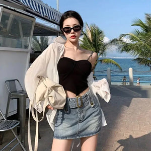 VILZSTUDIOS Lace-Up Beach Shirt