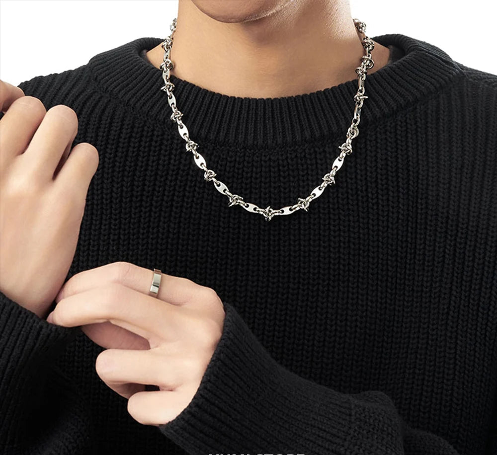 VILZSTUDIOS Luxury Stainless Steel Splicing Punk Necklace