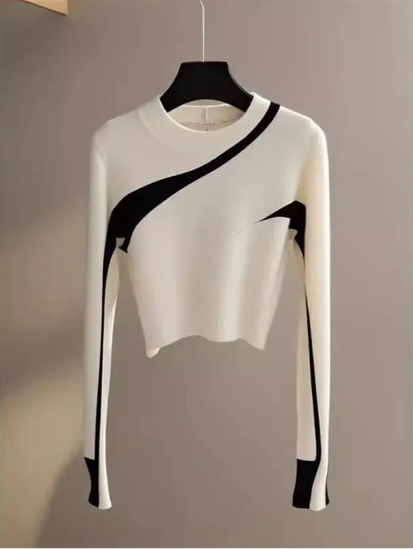 VILZSTUDIOS Vintage Round Neck Knit Sweater