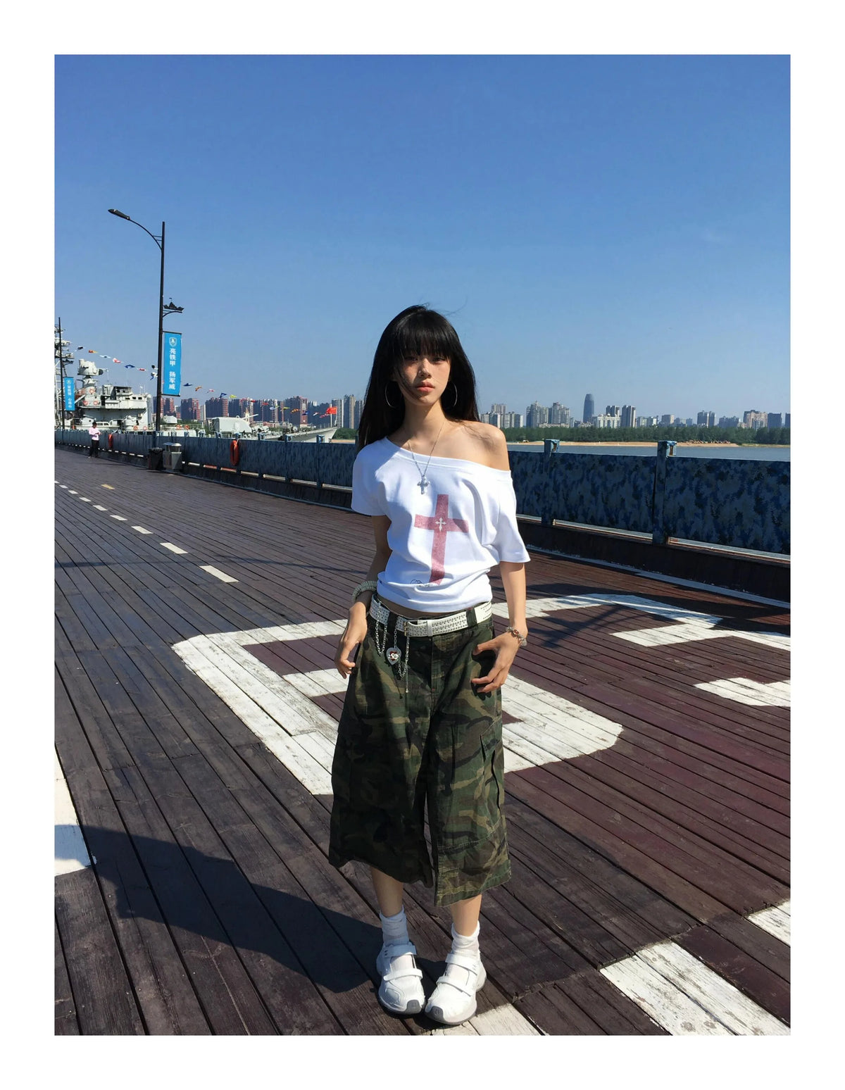VILZSTUDIOS Vintage Graphic Print Loose T-Shirt
