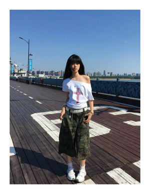 VILZSTUDIOS Vintage Graphic Print Loose T-Shirt