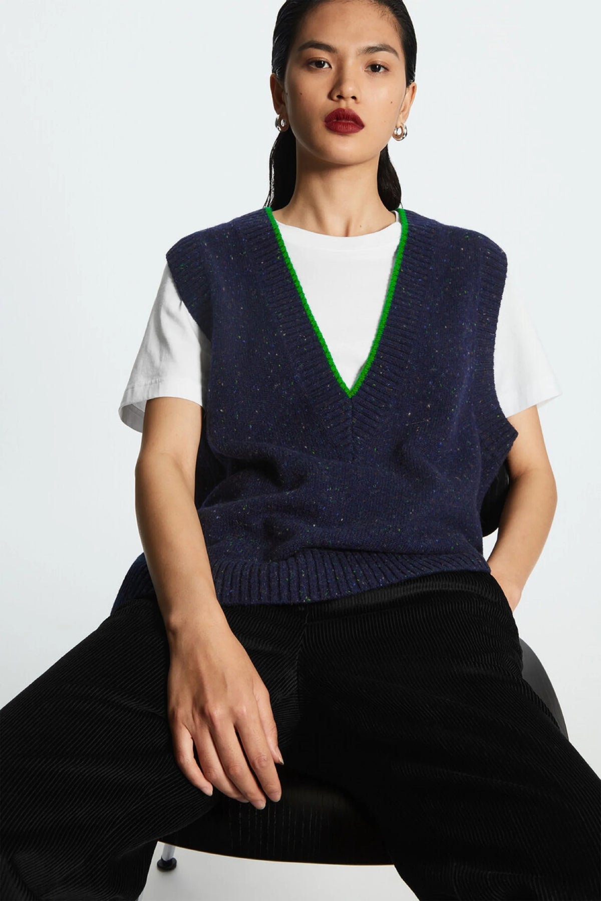 VILZSTUDIOS V-Neck Knitted Vest
