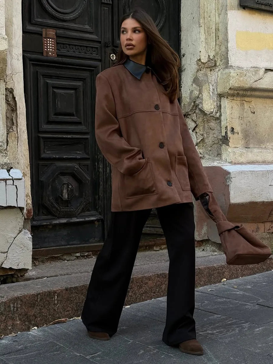 VILZSTUDIOS Oversized Suede Jacket