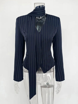 VILZSTUDIOS Tossy Elegant Jacket with Scarf