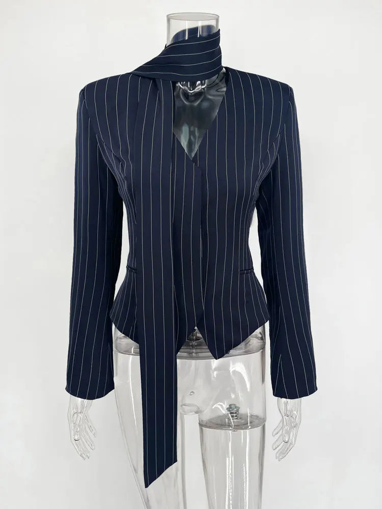 VILZSTUDIOS Tossy Elegant Jacket with Scarf