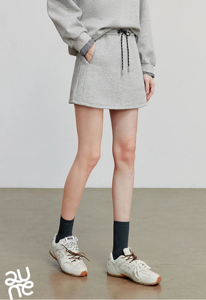 VILZSTUDIOS Stylish Autumn Cotton Casual Mini Skirt