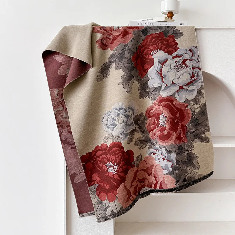 VILZSTUDIOS Two-Sided Jacquard Cashmere Scarf