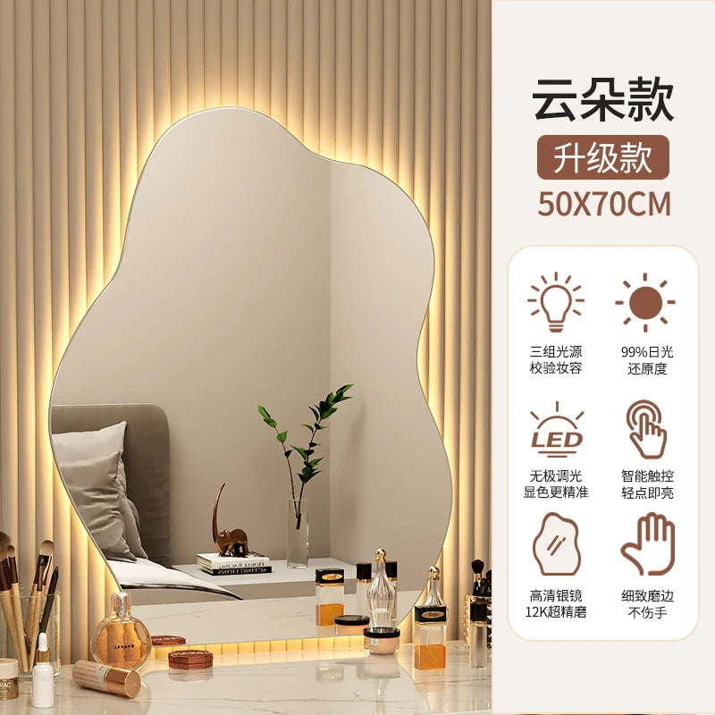 VILZSTUDIOS Wavy Wall Mirror Living Room Decoration Modern Art Vanity Aesthetic Large Size Mirror Fashion Espelhos Lounge Suite Furniture