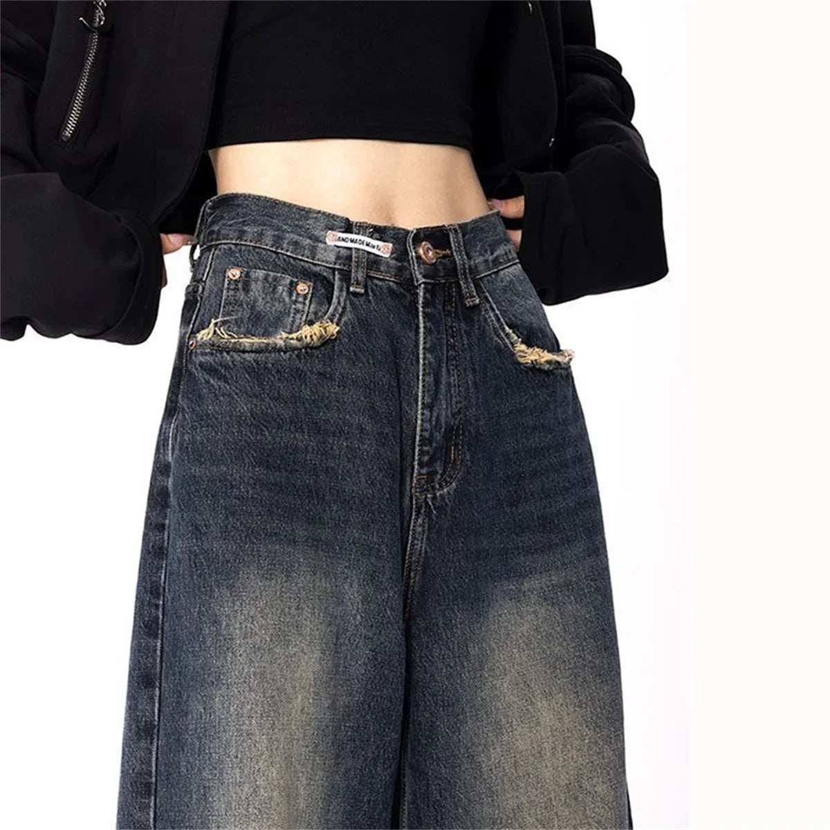 VILZSTUDIOS Retro Loose Wide Leg High Jeans