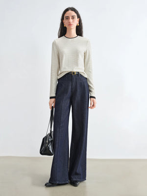 VILZSTUDIOS Retro Contrast Stripe Knit Sweater