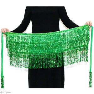 VILZSTUDIOS Glittery Sexy Belly Dance Hip Scarf