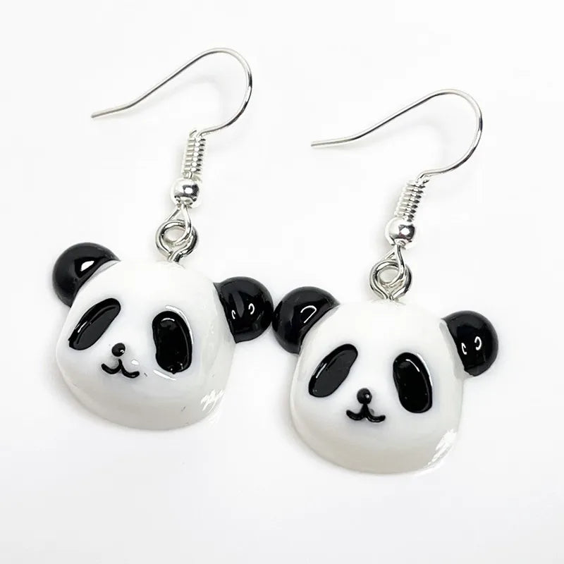 VILZSTUDIOS Adorable Panda Head Cute Resin Earring