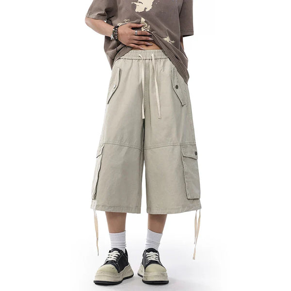 Loose Wide Leg Cargo Jorts