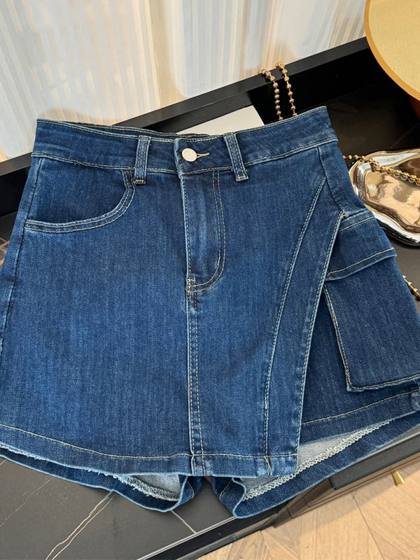 Spicy High Waist Denim A-Line Skirts
