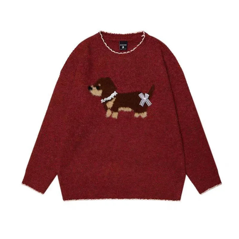 VILZSTUDIOS Cool Animal Print Knitwear Sweater