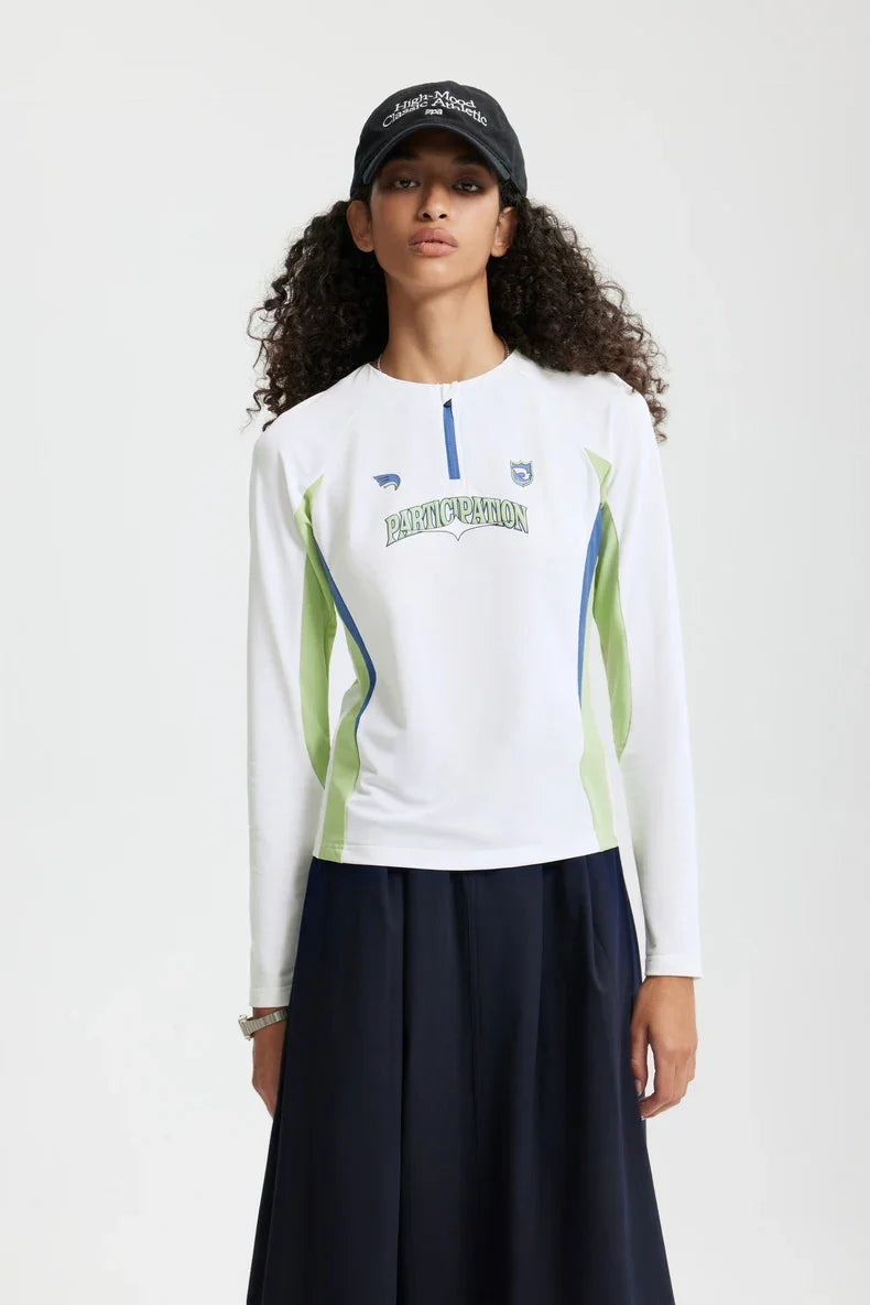 VILZSTUDIOS Retro Color Block Long Sleeve T-Shirt