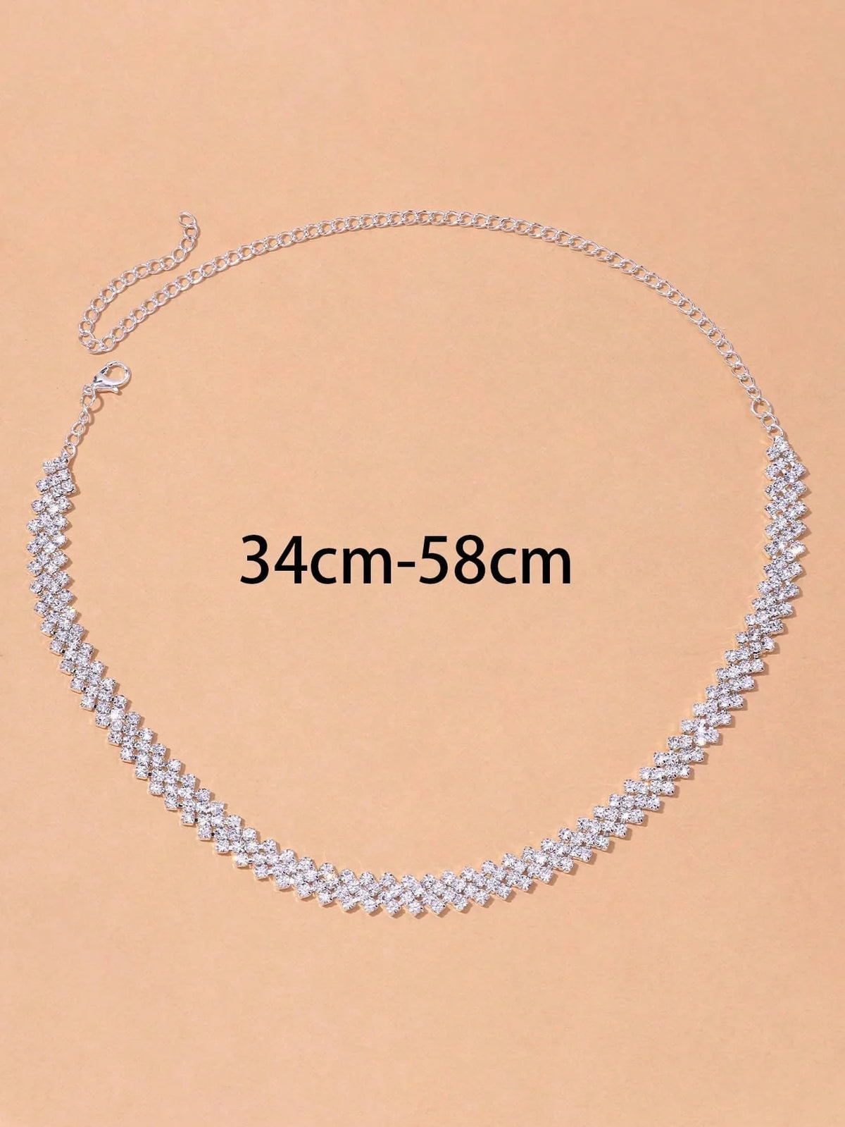 VILZSTUDIOS Shiny Wedding Rhinestone Necklace