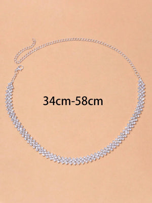 VILZSTUDIOS Shiny Wedding Rhinestone Necklace