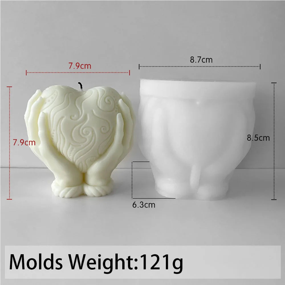VILZSTUDIOS Heart-shaped Silicone Candle Mold