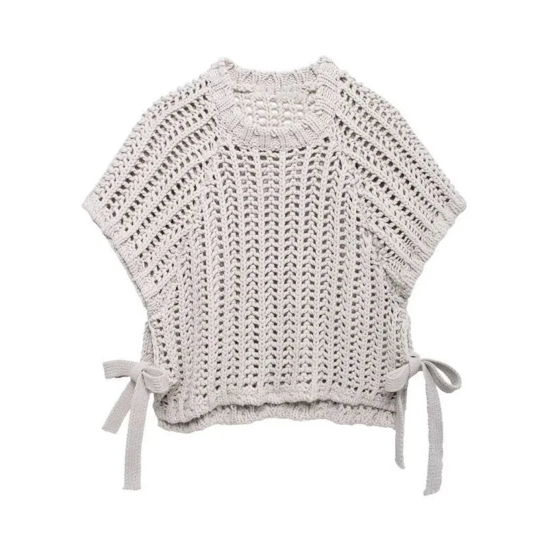 VILZSTUDIOS Retro Knitted Hollow Out Sweater