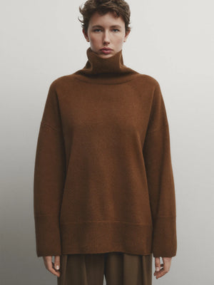 VILZSTUDIOS Woolen Loose Turtleneck Sweater