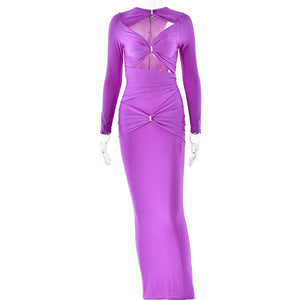 VILZSTUDIOS Sleek Sexy Long Sleeve Maxi Dress
