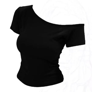 VILZSTUDIOS Slim Fit Off-Shoulder T-Shirt