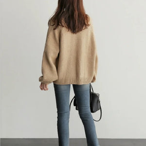 VILZSTUDIOS Chic Knitted Solid Cardigan