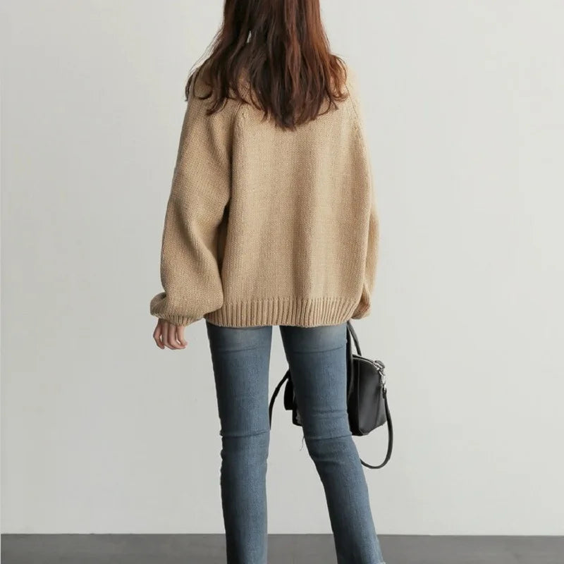 VILZSTUDIOS Chic Knitted Solid Cardigan