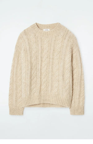 VILZSTUDIOS Champagne Classic Twist Knit Sweater