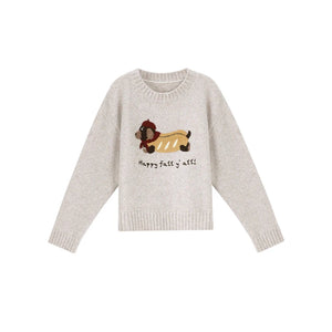 VILZSTUDIOS Casual Round Neck Knit Sweater