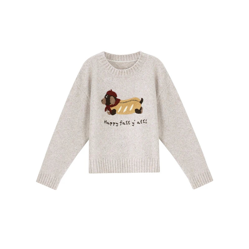 VILZSTUDIOS Casual Round Neck Knit Sweater
