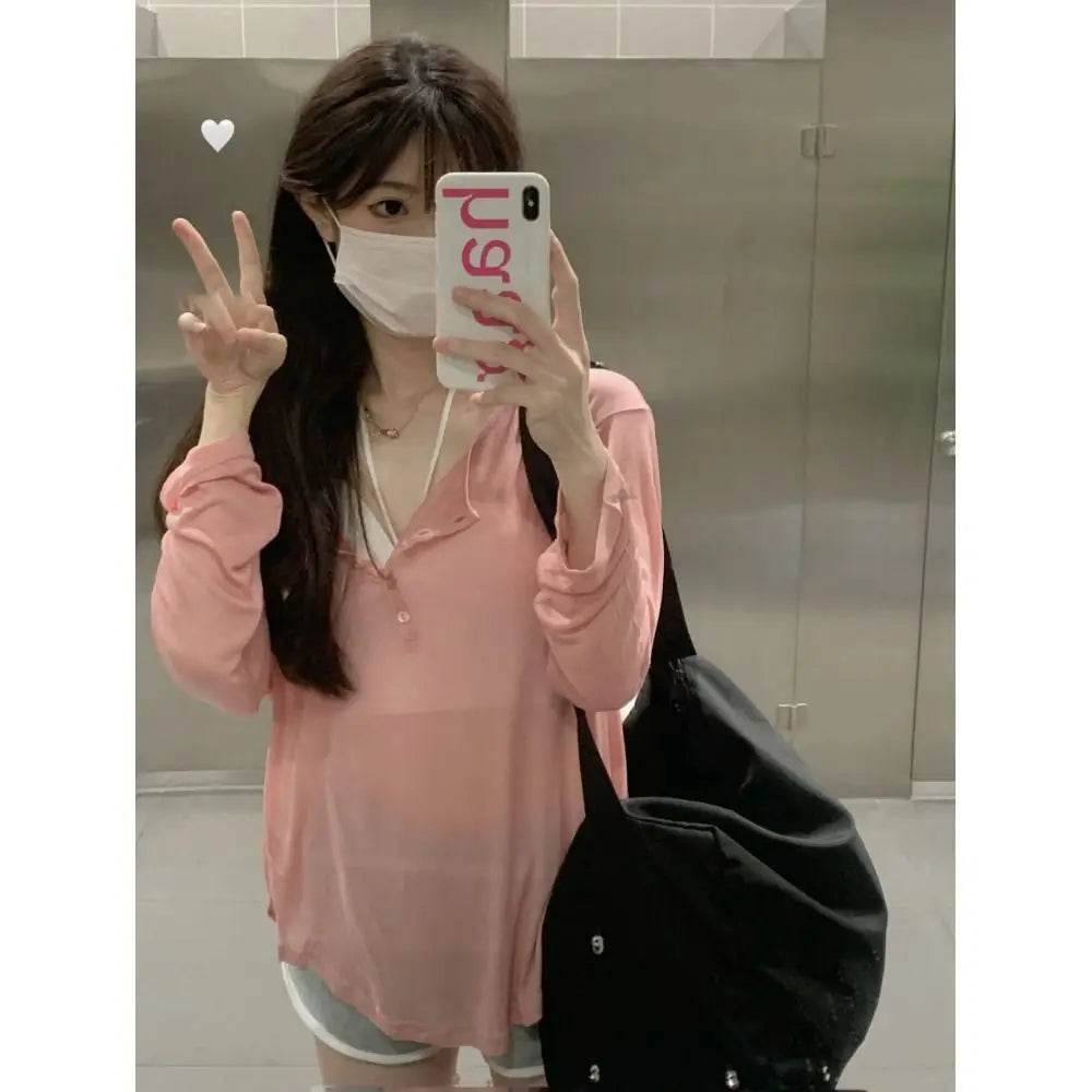 VILZSTUDIOS Korean Long Sleeve Buttoned Top