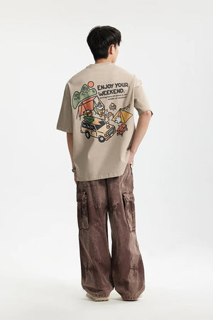 VILZSTUDIOS Mountain Printed Cotton T-Shirt