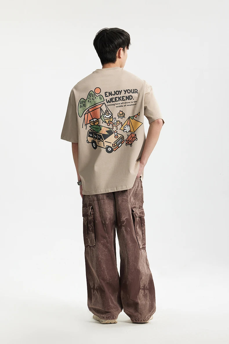 VILZSTUDIOS Mountain Printed Cotton T-Shirt